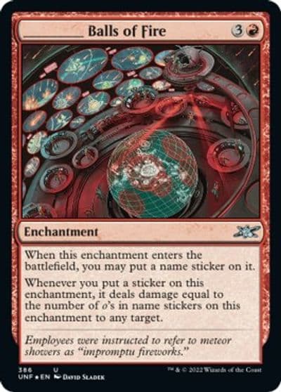 _____ Balls of Fire Galaxy Foil Unfinity Magic card