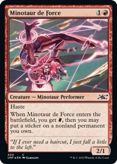 Minotaur de Force Galaxy Foil Unfinity Magic card