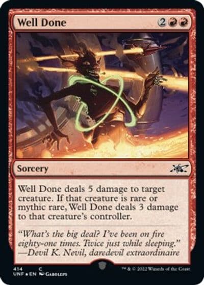 Well Done Galaxy Foil Unfinity Magic card