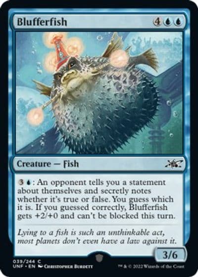 Blufferfish Unfinity Magic card