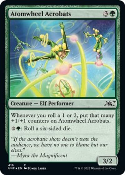 Atomwheel Acrobats Galaxy Foil Unfinity Magic card
