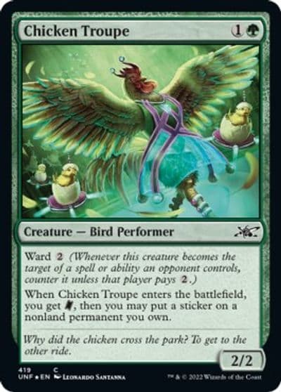 Chicken Troupe Galaxy Foil Unfinity Magic card