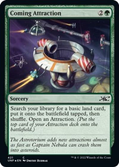 Coming Attraction Galaxy Foil Unfinity Magic card