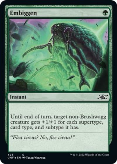 Embiggen Galaxy Foil Unfinity Magic card