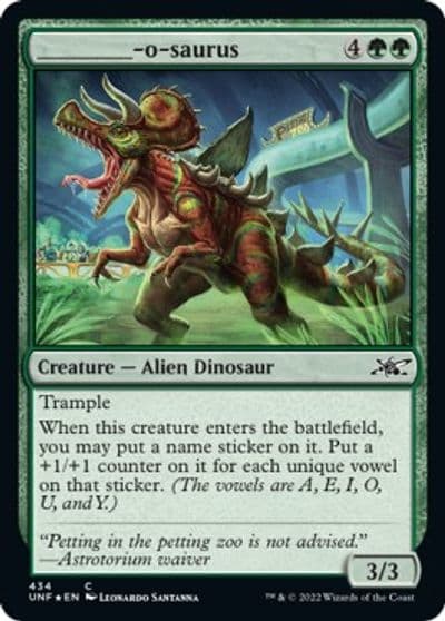_______ o saurus Galaxy Foil Unfinity Magic card
