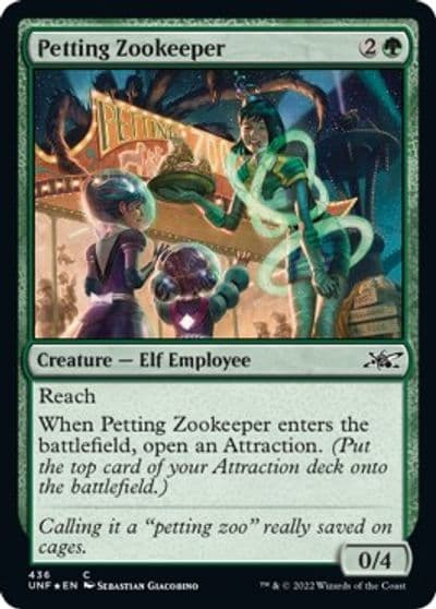 Petting Zookeeper Galaxy Foil Unfinity Magic card