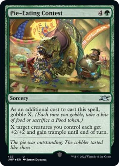 Pie Eating Contest Galaxy Foil Unfinity Magic card
