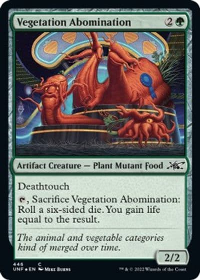 Vegetation Abomination Galaxy Foil Unfinity Magic card