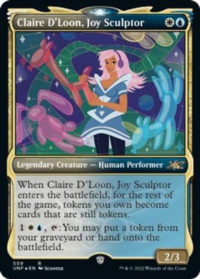 Claire DLoon Joy Sculptor Showcase Galaxy Foil Unfinity Magic card