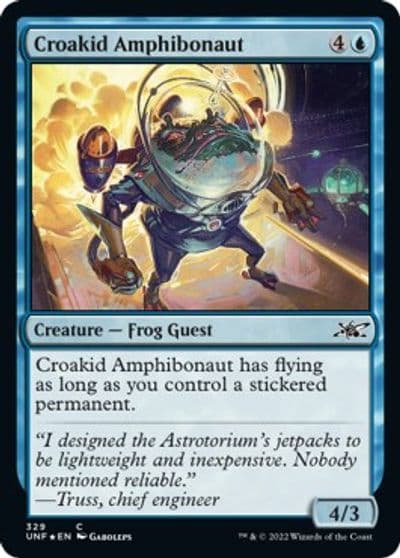 Croakid Amphibonaut Galaxy Foil Unfinity Magic card