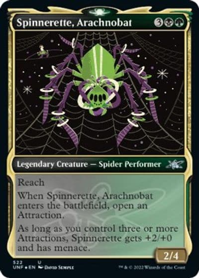 Spinnerette Arachnobat Showcase Galaxy Foil Unfinity Magic card