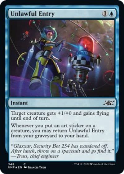 Unlawful Entry Galaxy Foil Unfinity Magic card