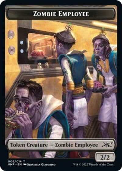 Zombie Employee Token Unfinity Magic card