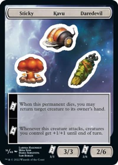 Sticky Kavu Daredevil Unfinity Magic card