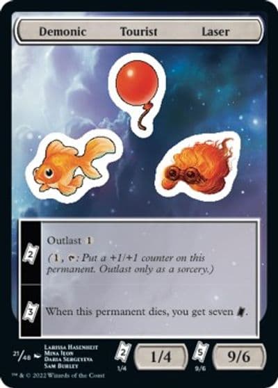 Demonic Tourist Laser Unfinity Magic card