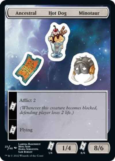 Ancestral Hot Dog Minotaur Unfinity Magic card