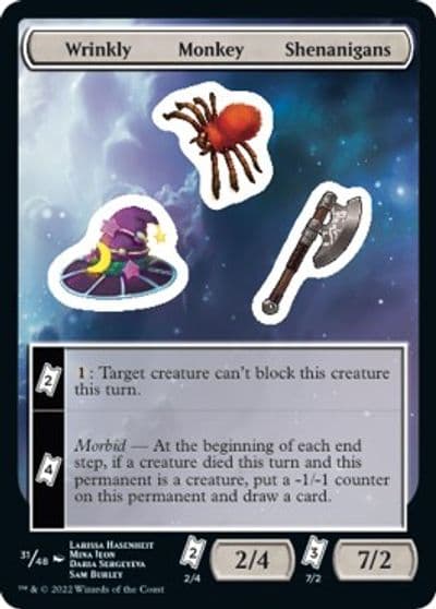 Wrinkly Monkey Shenanigans Unfinity Magic card