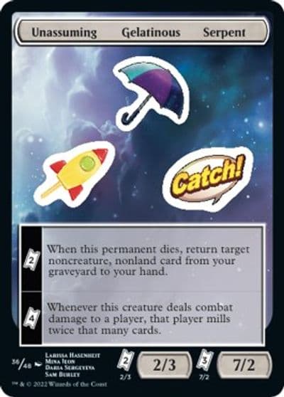 Unassuming Gelatinous Serpent Unfinity Magic card