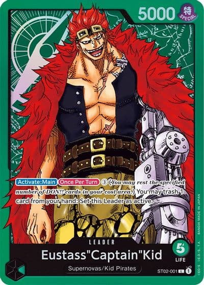 EustassCaptainKid 001 Starter Deck 2: Worst Generation One Piece card
