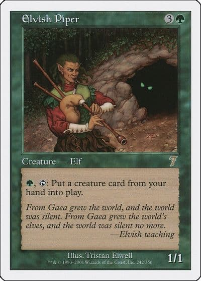 Elvish Piper 7th Edition Magic card