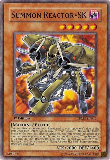 Summon Reactor SK Crimson Crisis Yu-Gi-Oh! card