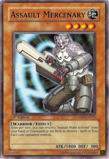 Assault Mercenary Crimson Crisis Yu-Gi-Oh! card