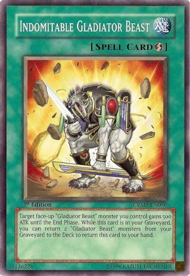 Indomitable Gladiator Beast Crimson Crisis Yu-Gi-Oh! card