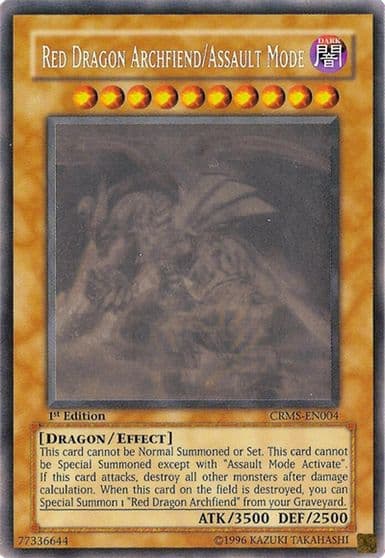 Red Dragon Archfiend Assault Mode Ghost Rare Crimson Crisis Yu-Gi-Oh! card