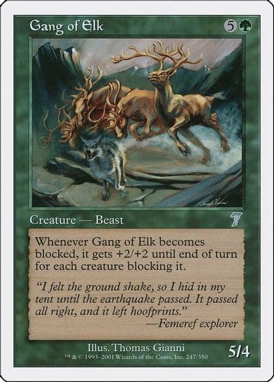 Gang of Elk 7th Edition Magic card