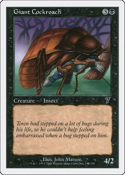 Giant Cockroach 7th Edition Magic card