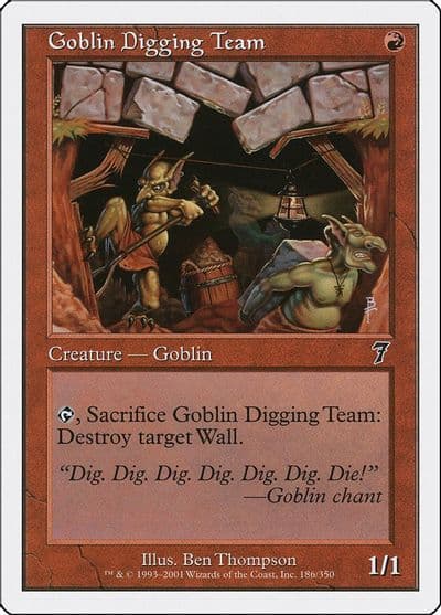 Goblin Digging Team 7th Edition Magic card
