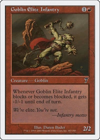 Goblin Elite Infantry 7th Edition Magic card