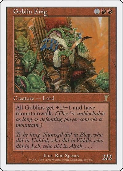 Goblin King 7th Edition Magic card