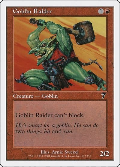 Goblin Raider 7th Edition Magic card