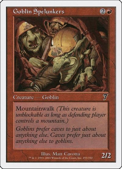 Goblin Spelunkers 7th Edition Magic card