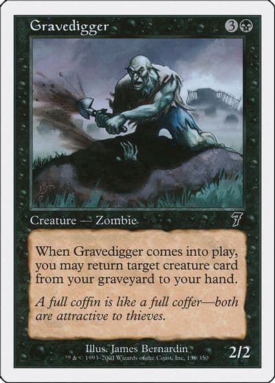 Gravedigger 7th Edition Magic card