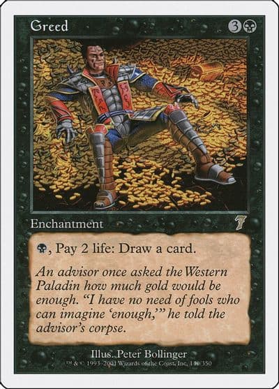 Greed 7th Edition Magic card