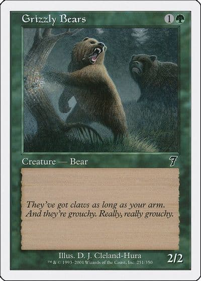 Grizzly Bears 7th Edition Magic card