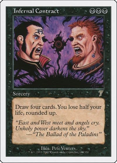 Infernal Contract 7th Edition Magic card