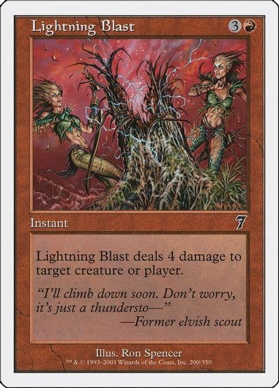 Lightning Blast 7th Edition Magic card