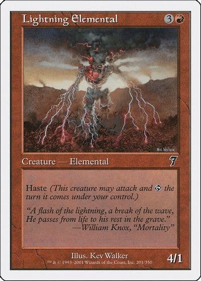 Lightning Elemental 7th Edition Magic card