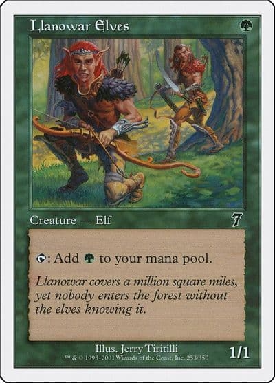 Llanowar Elves 7th Edition Magic card