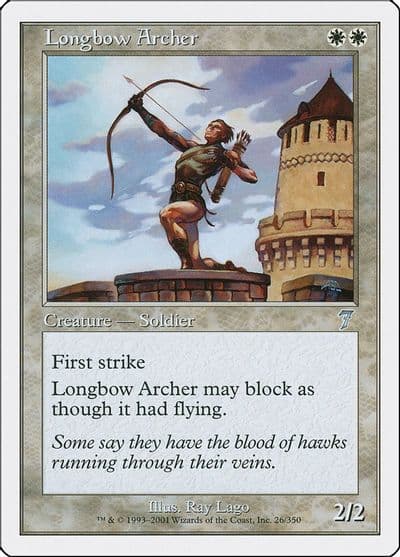 Longbow Archer 7th Edition Magic card