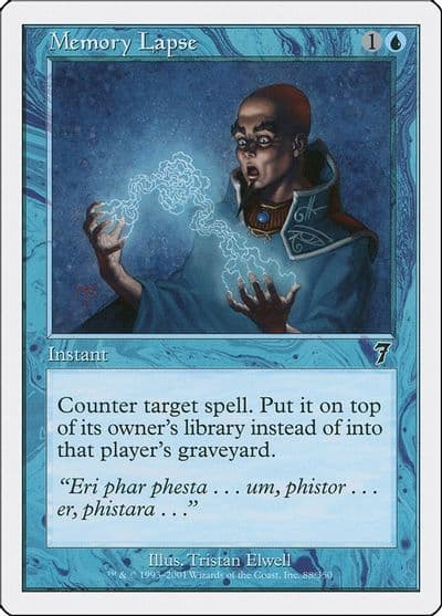 Memory Lapse 7th Edition Magic card