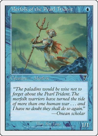 Merfolk of the Pearl Trident 7th Edition Magic card