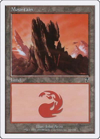 Mountain 340 7th Edition Magic card