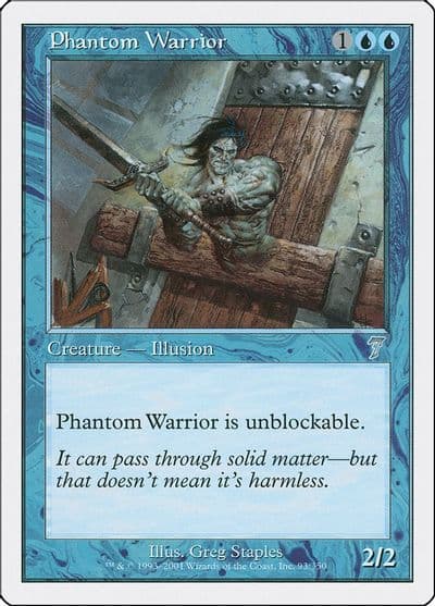 Phantom Warrior 7th Edition Magic card