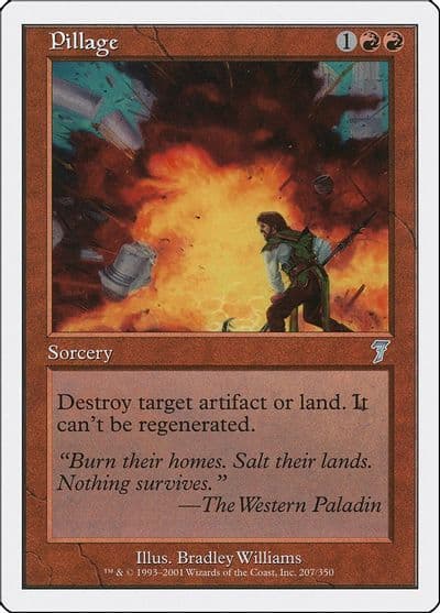 Pillage 7th Edition Magic card