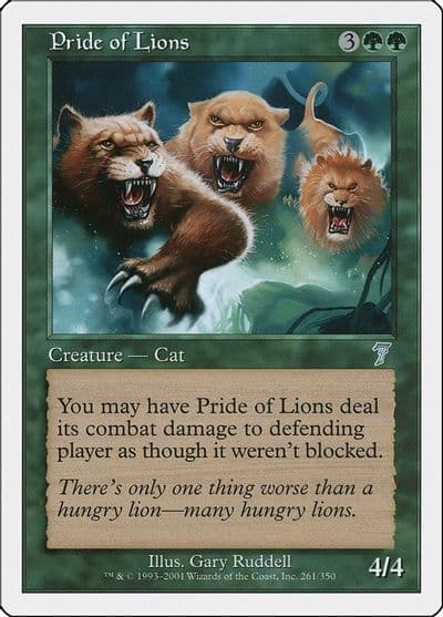 Pride of Lions 7th Edition Magic card