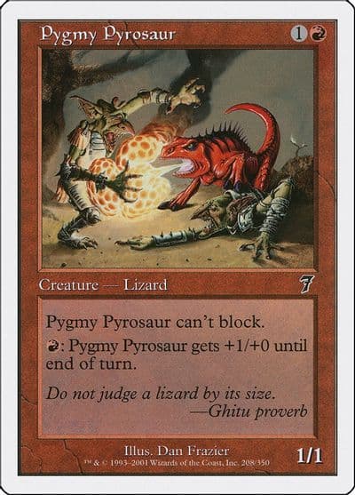 Pygmy Pyrosaur 7th Edition Magic card